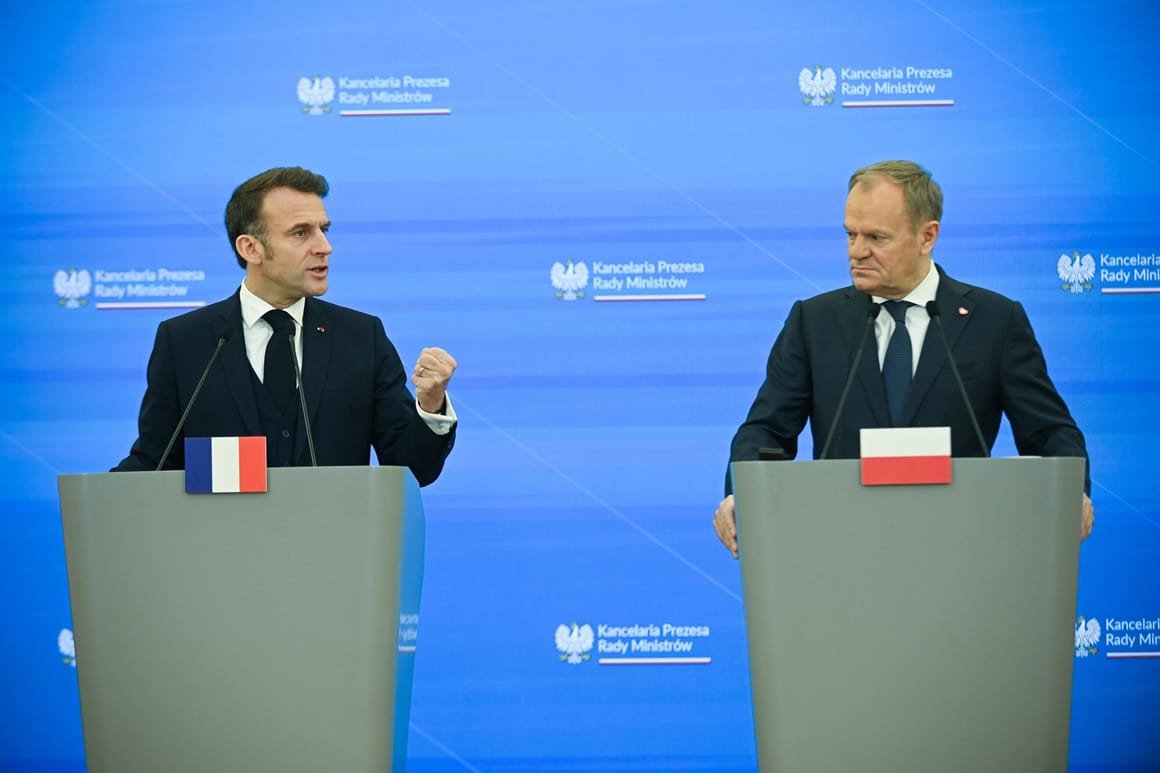 French President Emmanuel Macron visits Poland