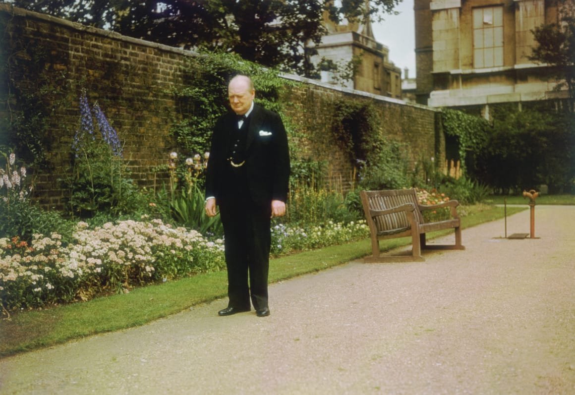Churchill In Garden