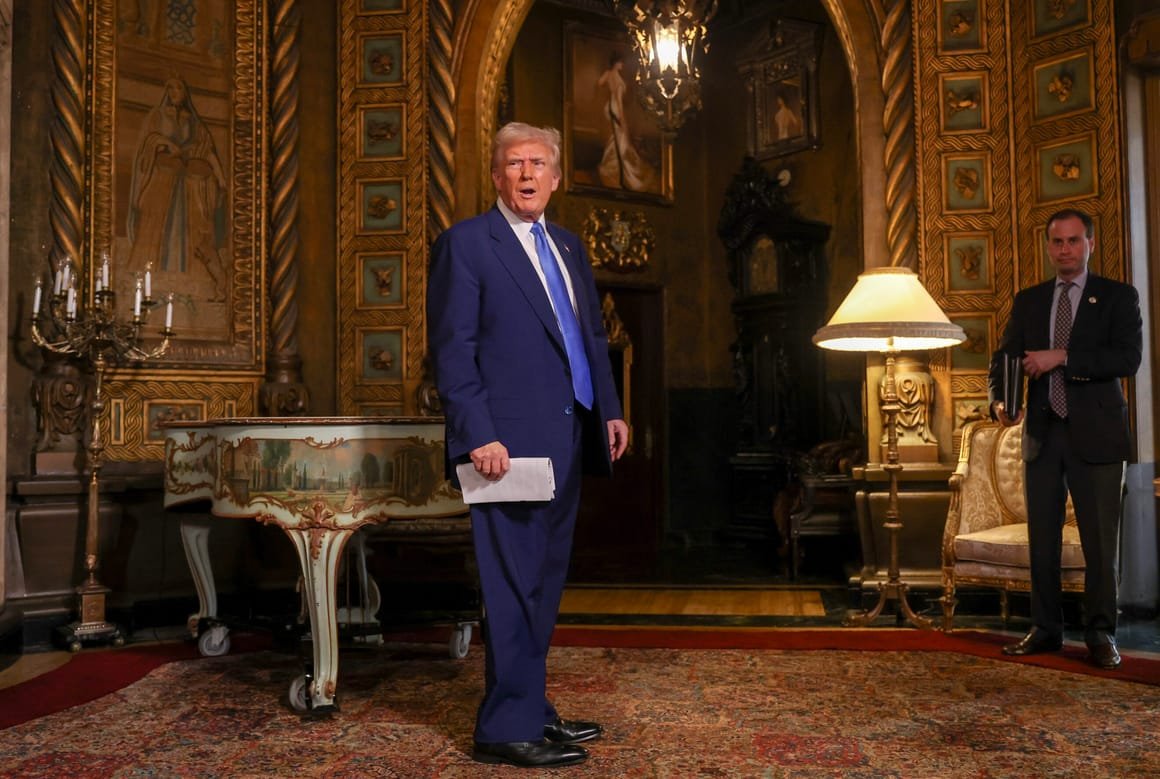 President Trump Signs Executive Orders At Mar-a-Lago In Palm Beach, Florida