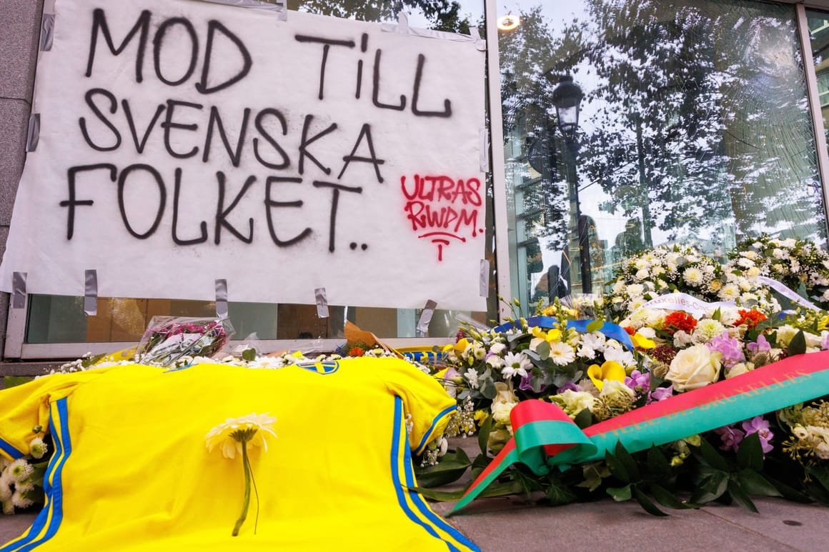 Commemoration after the shooting of two Swedish nationals in Brussels