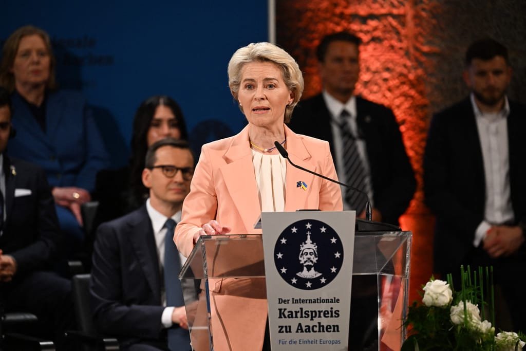 Von der Leyen wins Charlemagne Prize for European unification