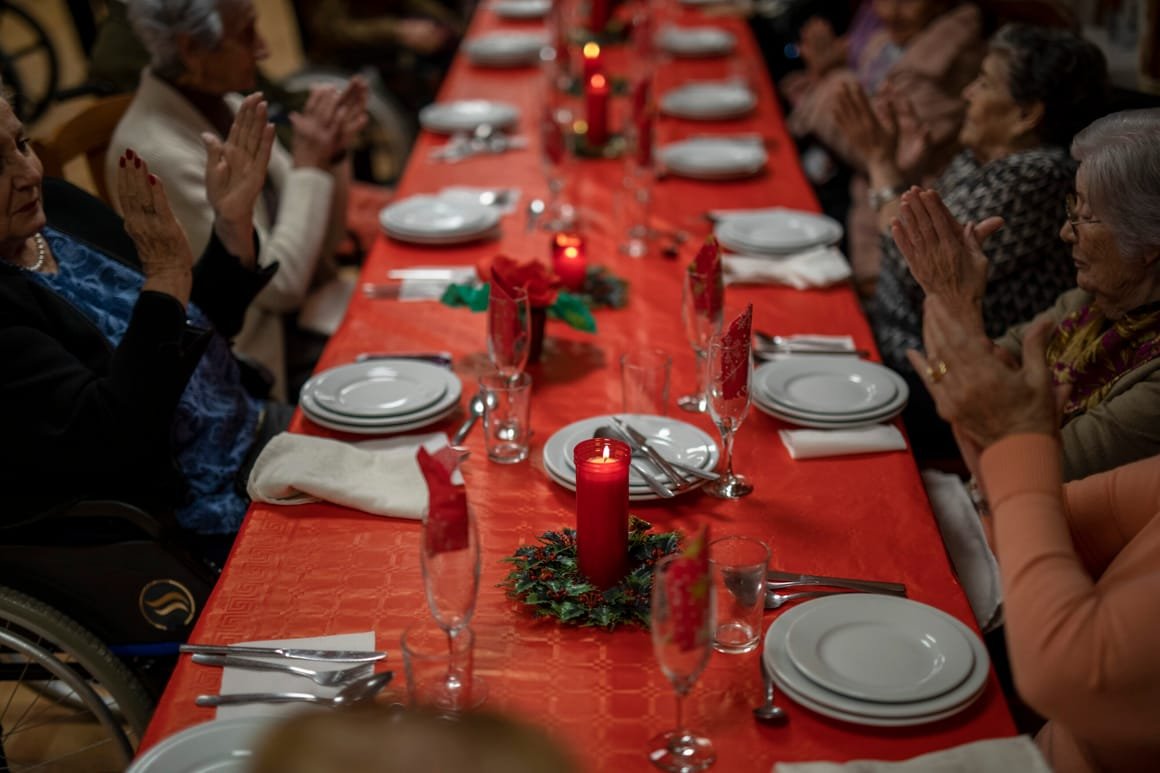Madrid Nursing Home Residents Celebrate Christmas Eve