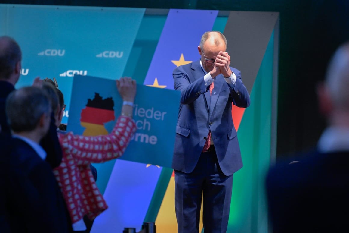 Friedrich Merz Campaigns In Brilon