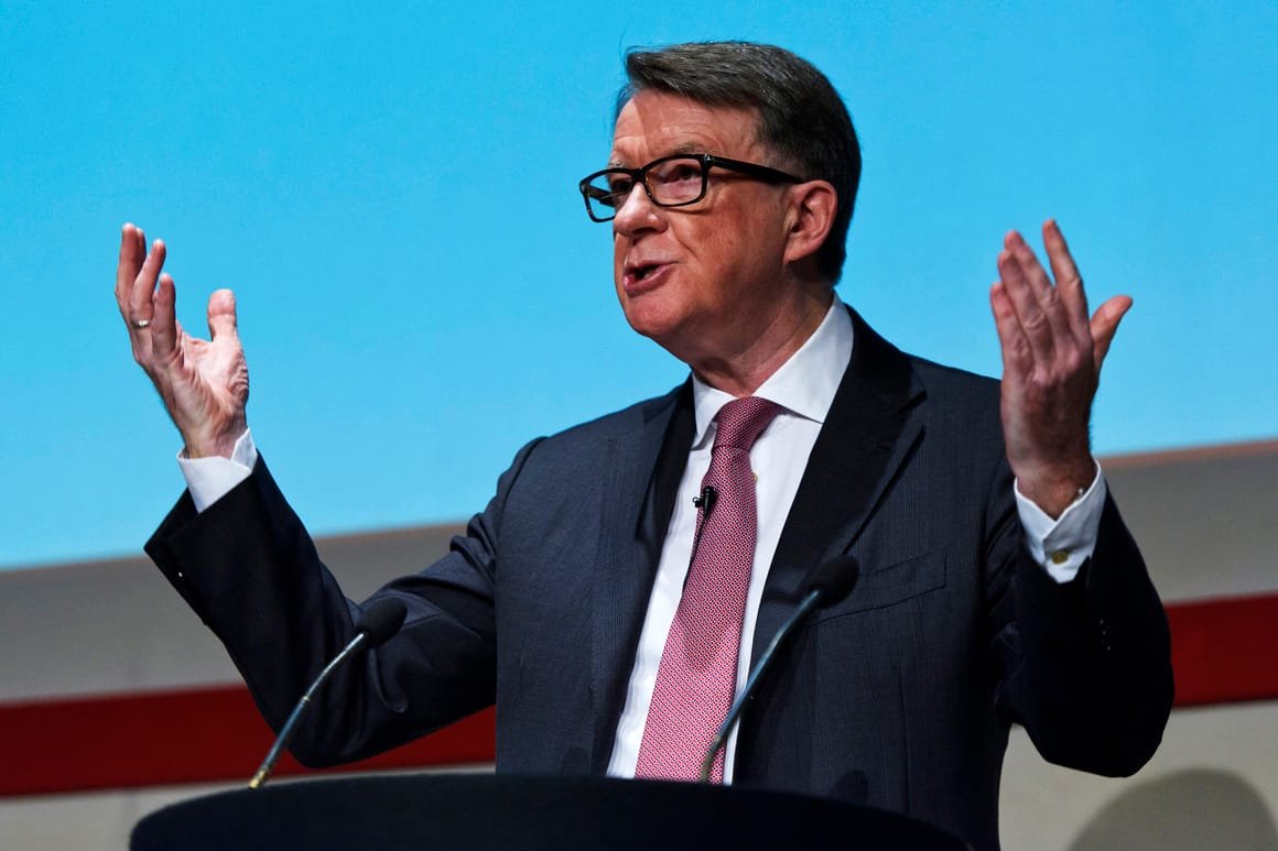 Lord Mandelson Delivers Keynote Speech On EU Trade And The Brexit