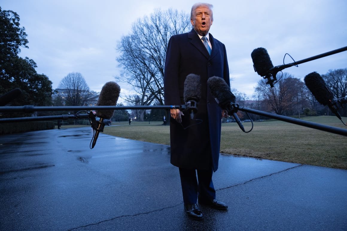 President Trump Departs The White House En Route To Palm Beach, Florida