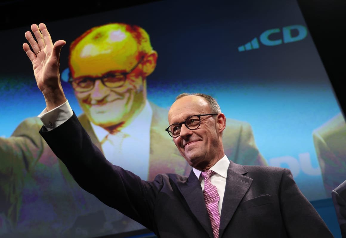 Friedrich Merz Campaigns In Potsdam