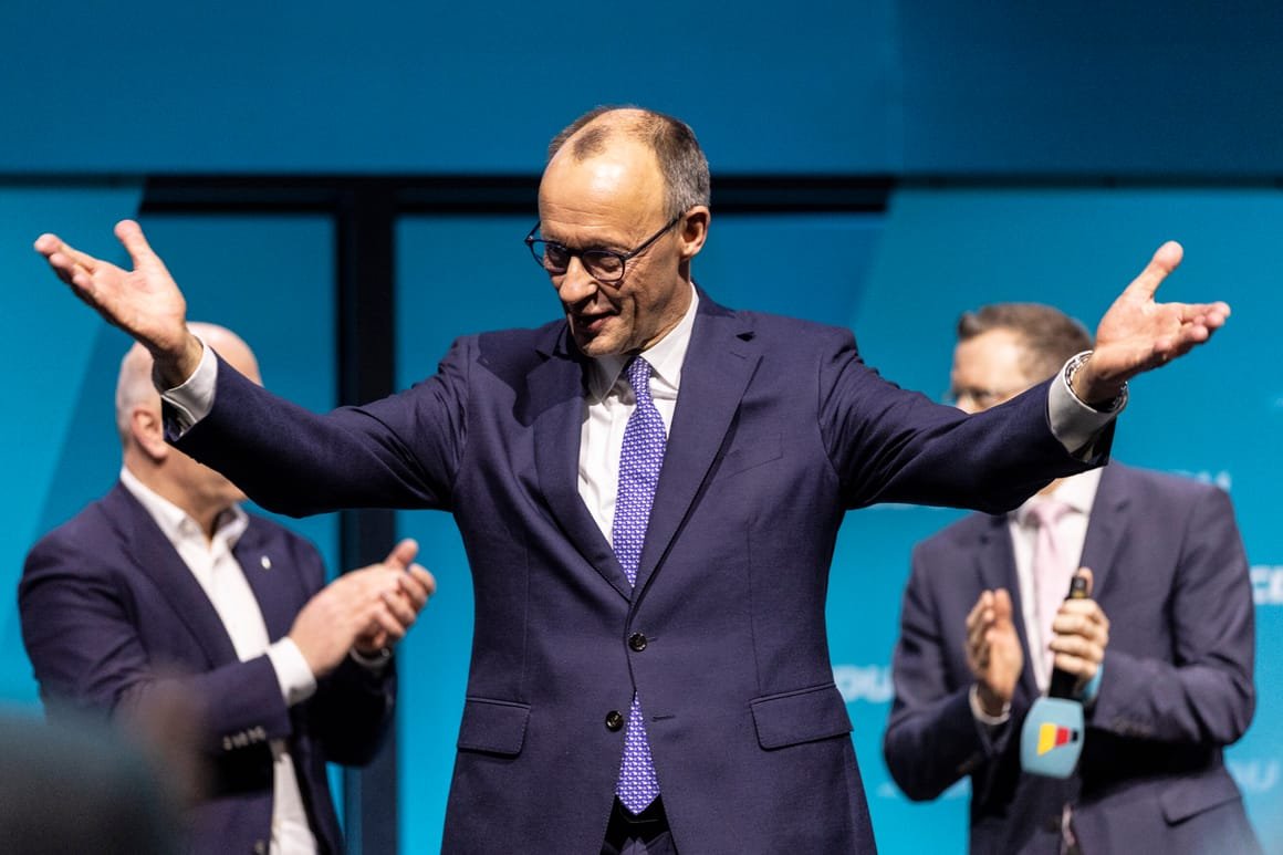 Friedrich Merz Campaigns In Berlin