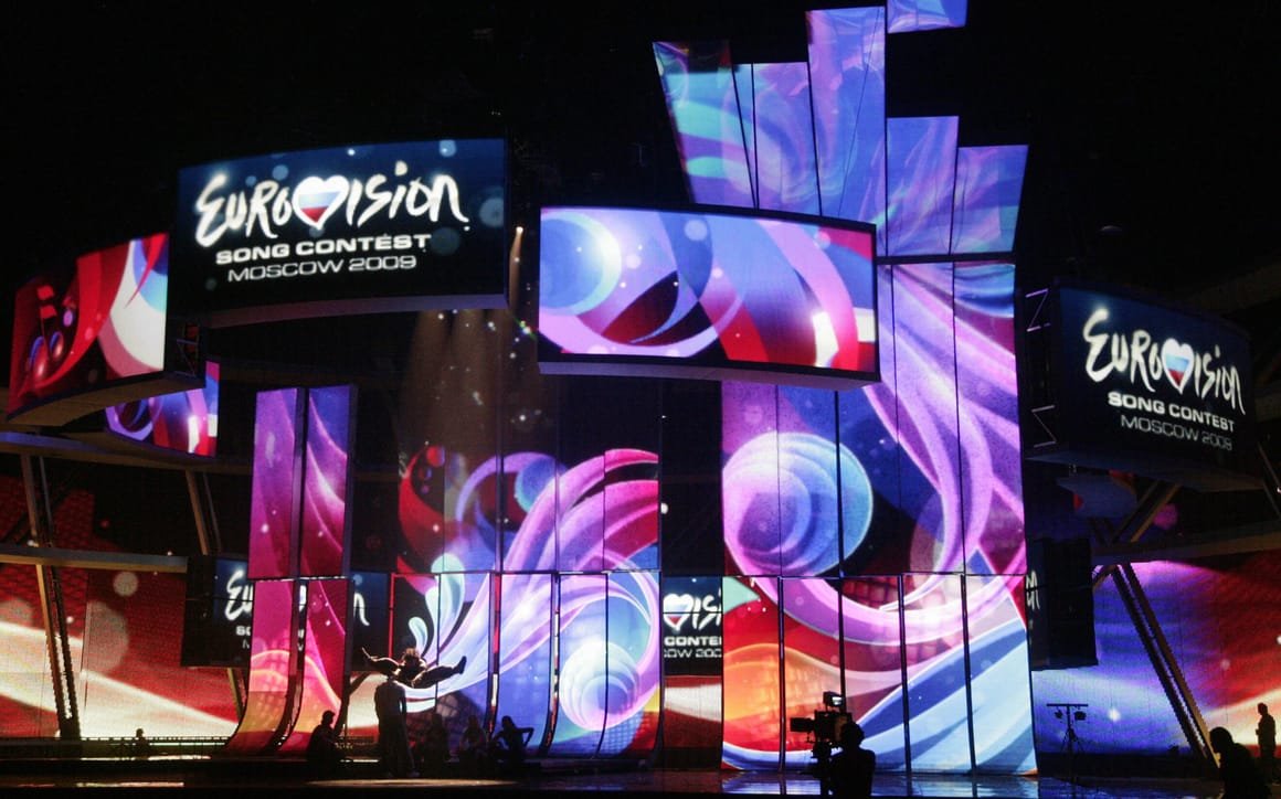 Dancers and video operators prepare for