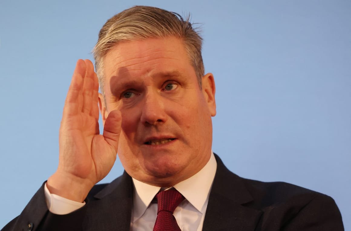 Labour Party Leader Keir Starmer speaks at conference in London