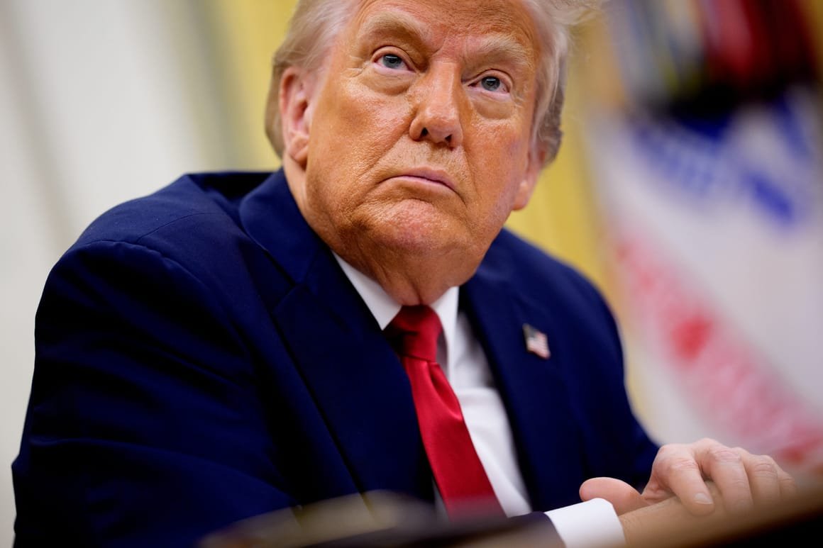 President Trump Signs Executive Orders In The Oval Office